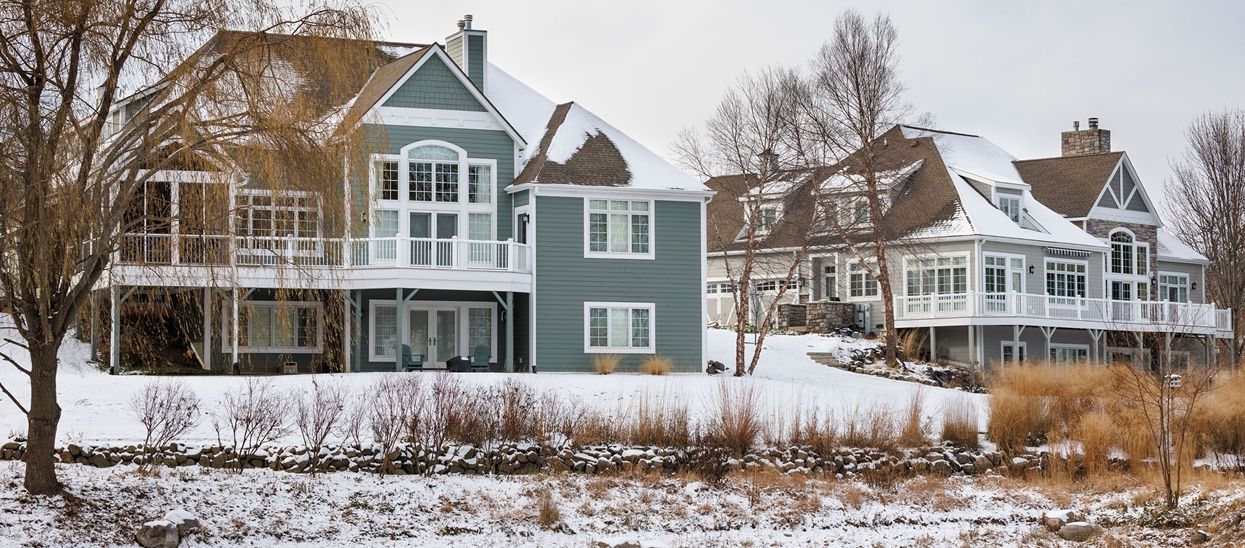 Homes at geneva national community in the winter