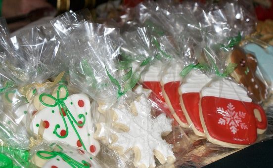 Decorated christmas cookies