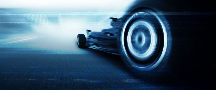 A close up on a f1 wheel