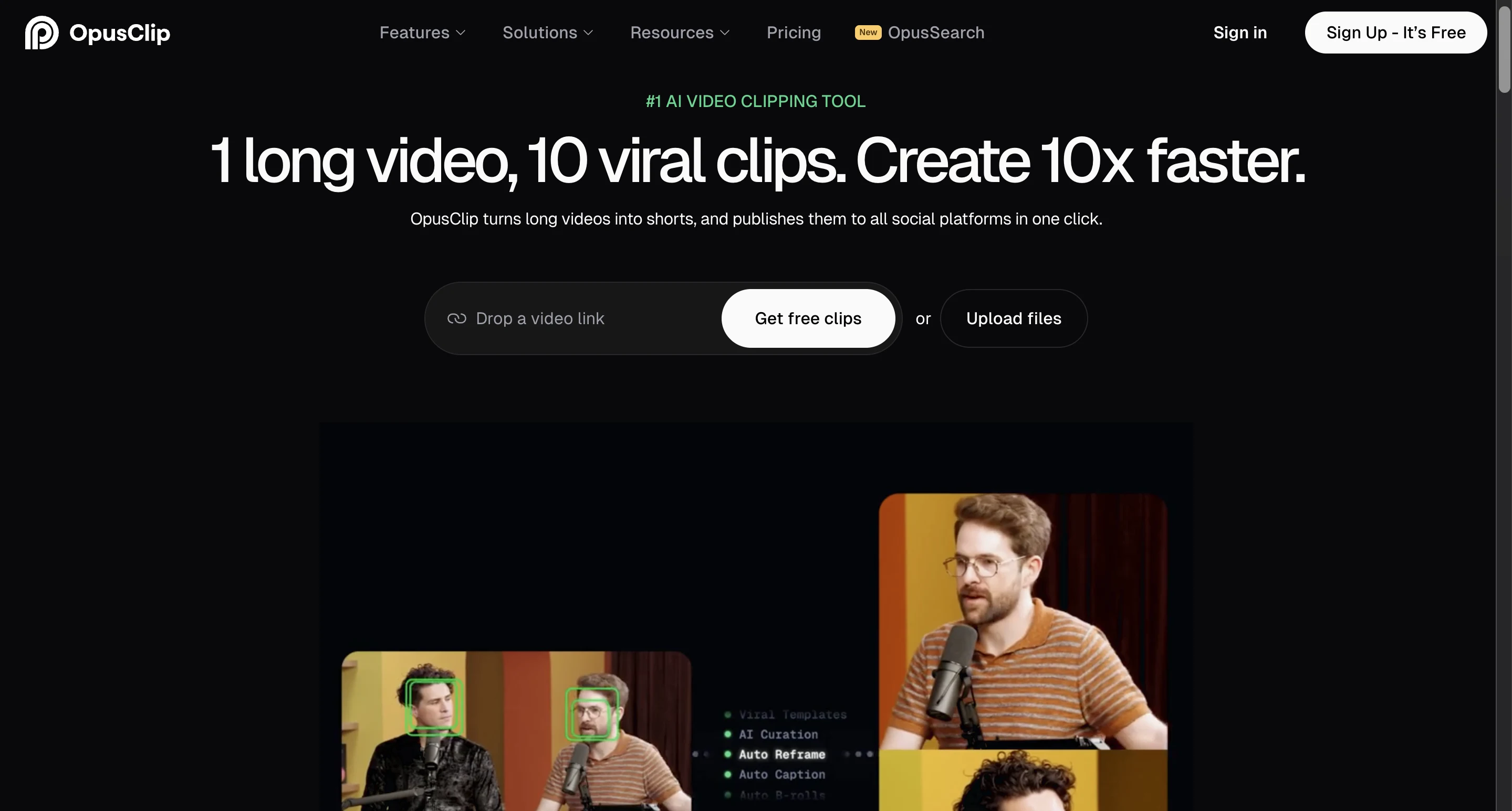 Opus Clip screenshot