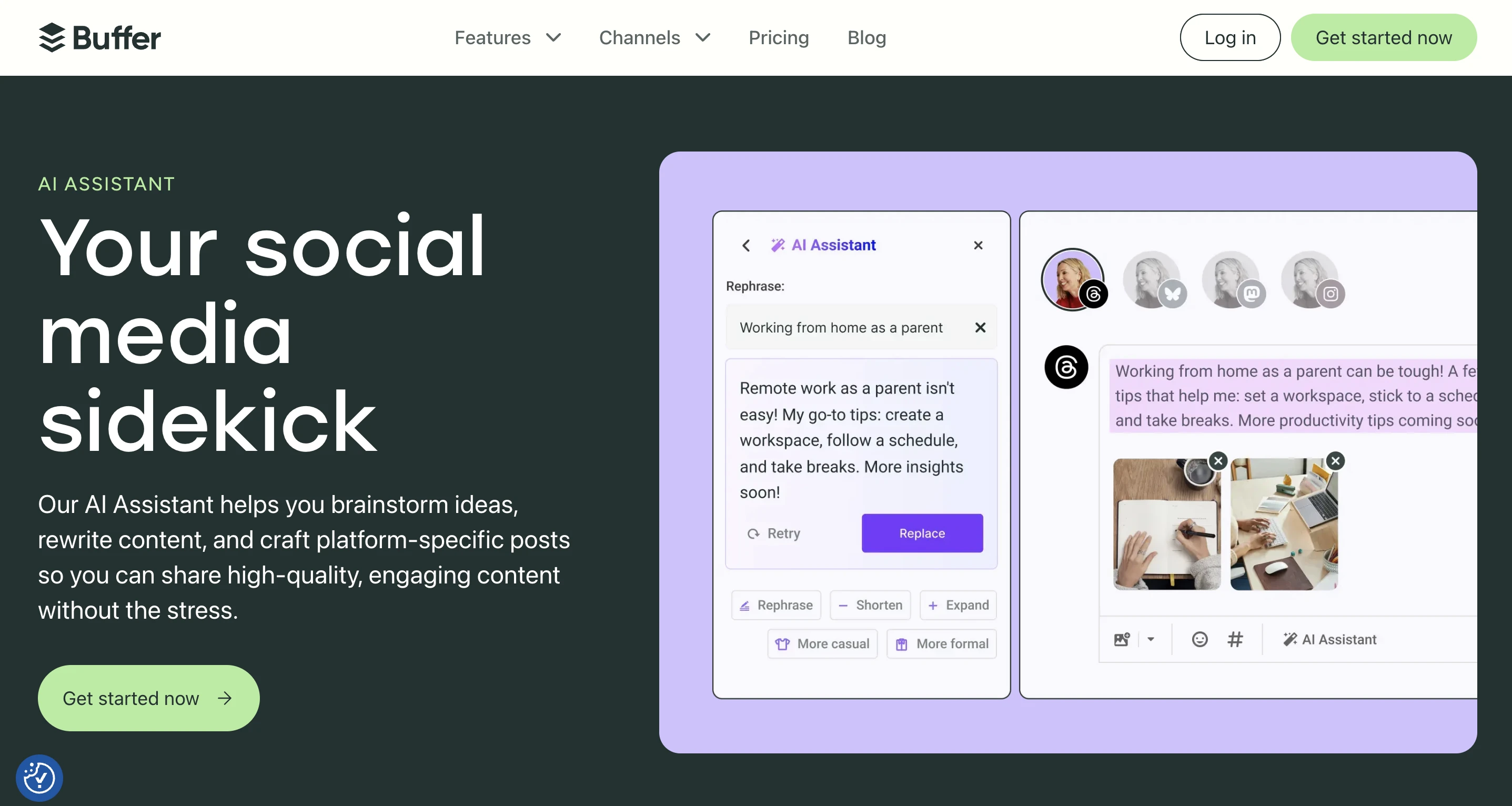 Buffer AI Assistant screenshot