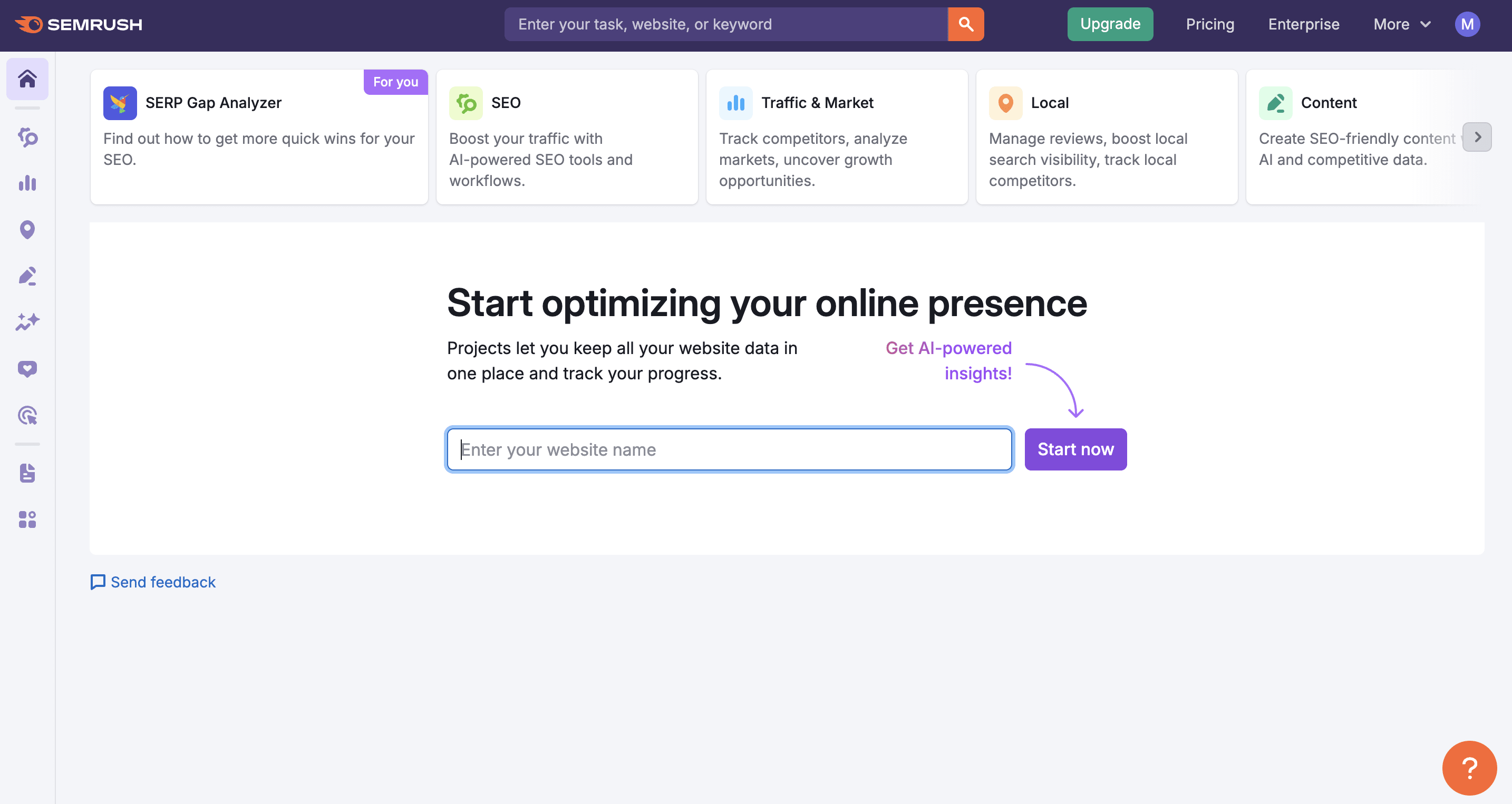 SEMrush screenshot