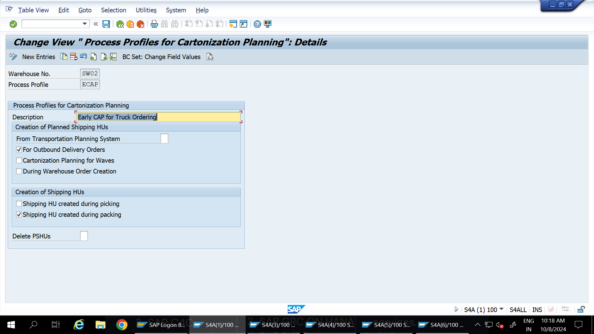 SAP EWM Cartonization