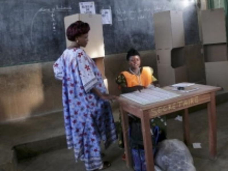 DRC Woman Voting