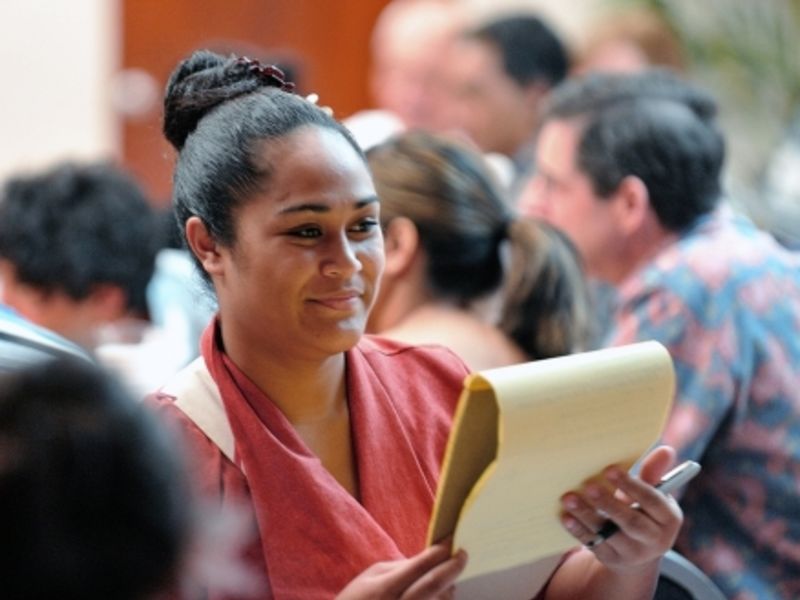 A delegate at the Future Leaders of the Pacific Conference, 2013. (Photo: US Embassy, New Zealand.)