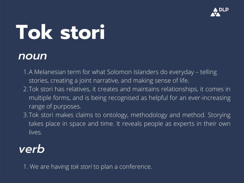 A definition of tok stori