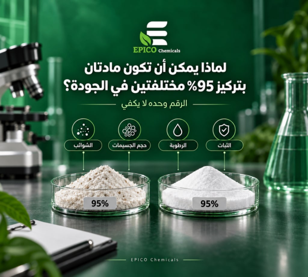 لماذا يمكن أن تكون مادتان بتركيز 95% مختلفتين في الجودة؟