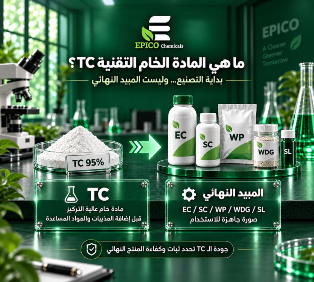 ما هي المادة الخام التقنية TC وما الفرق بينها وبين المبيد النهائي؟