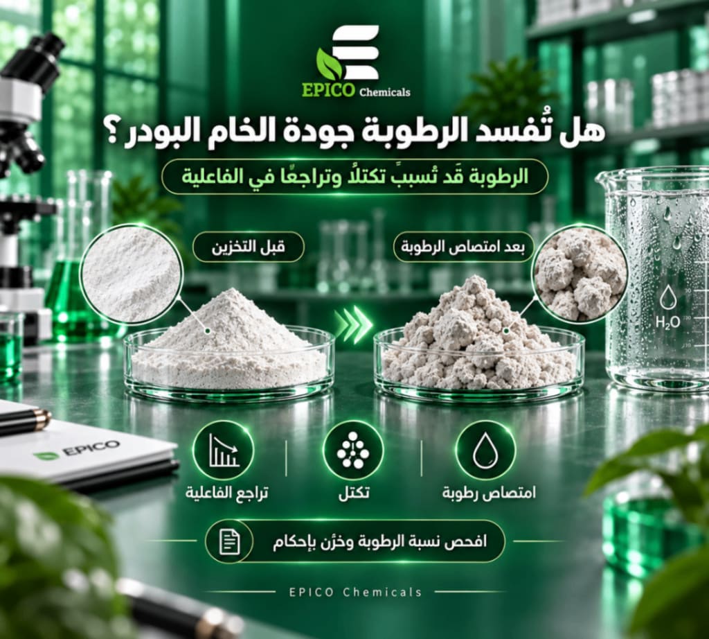 تأثير الرطوبة على ثبات وجودة المواد الخام البودر