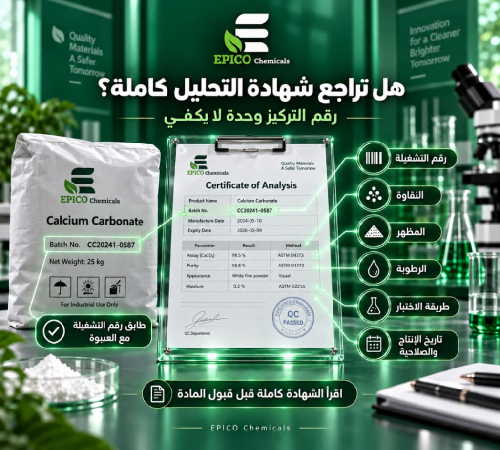 كيف تقرأ شهادة التحليل COA للمواد الكيميائية؟