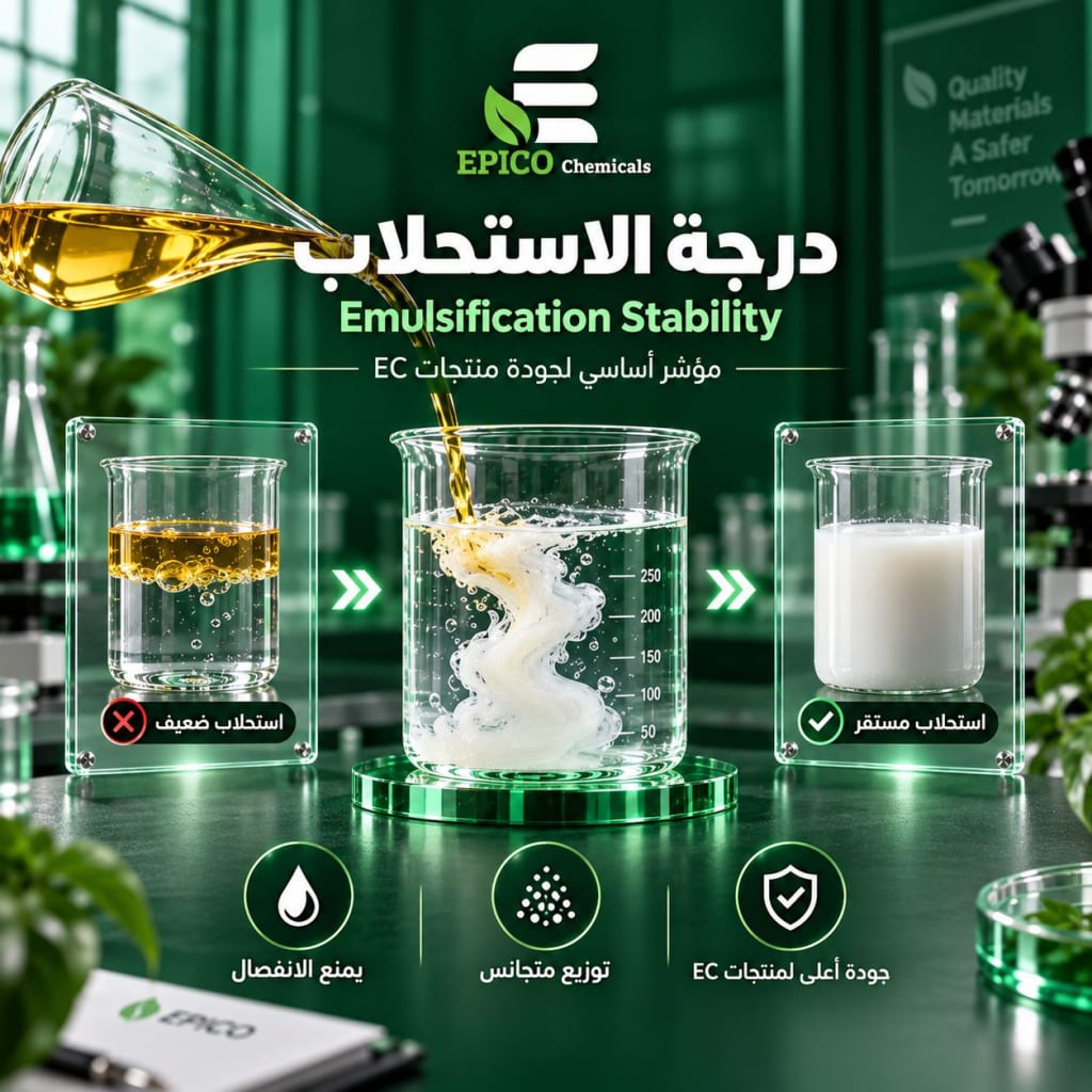 ما معنى "درجة الاستحلاب" في المواد الخام السائلة؟