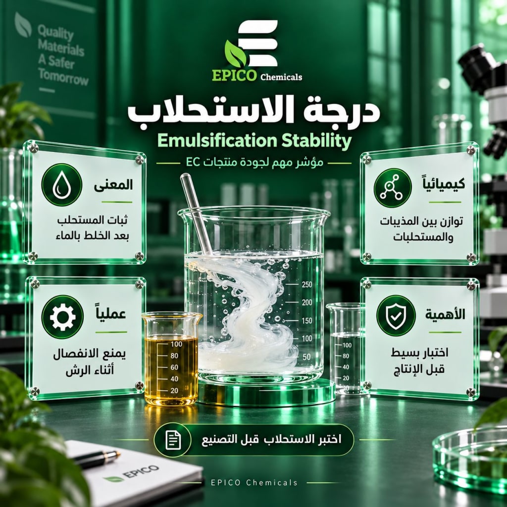  ما معنى "درجة الاستحلاب" في المواد الخام السائلة؟