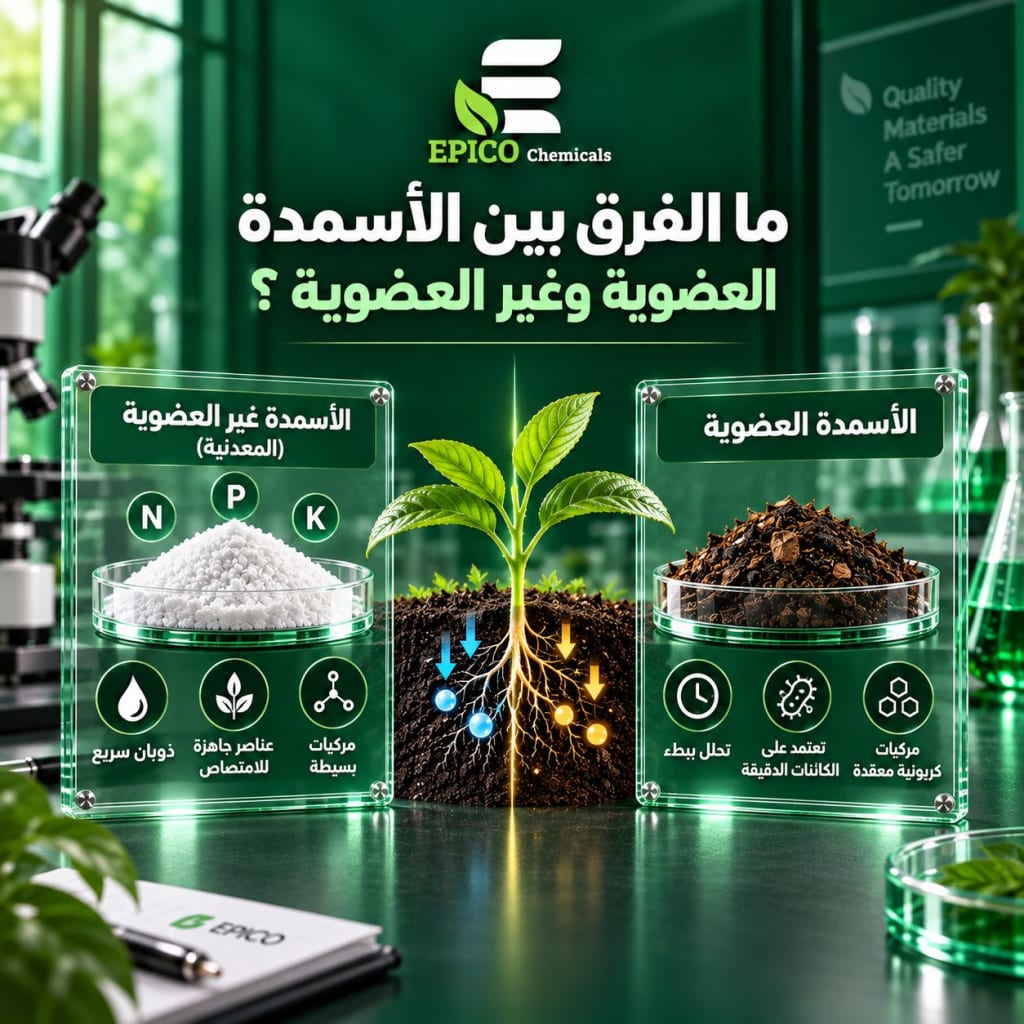  ما الفرق بين الأسمدة العضوية وغير العضوية من الناحية الكيميائية؟