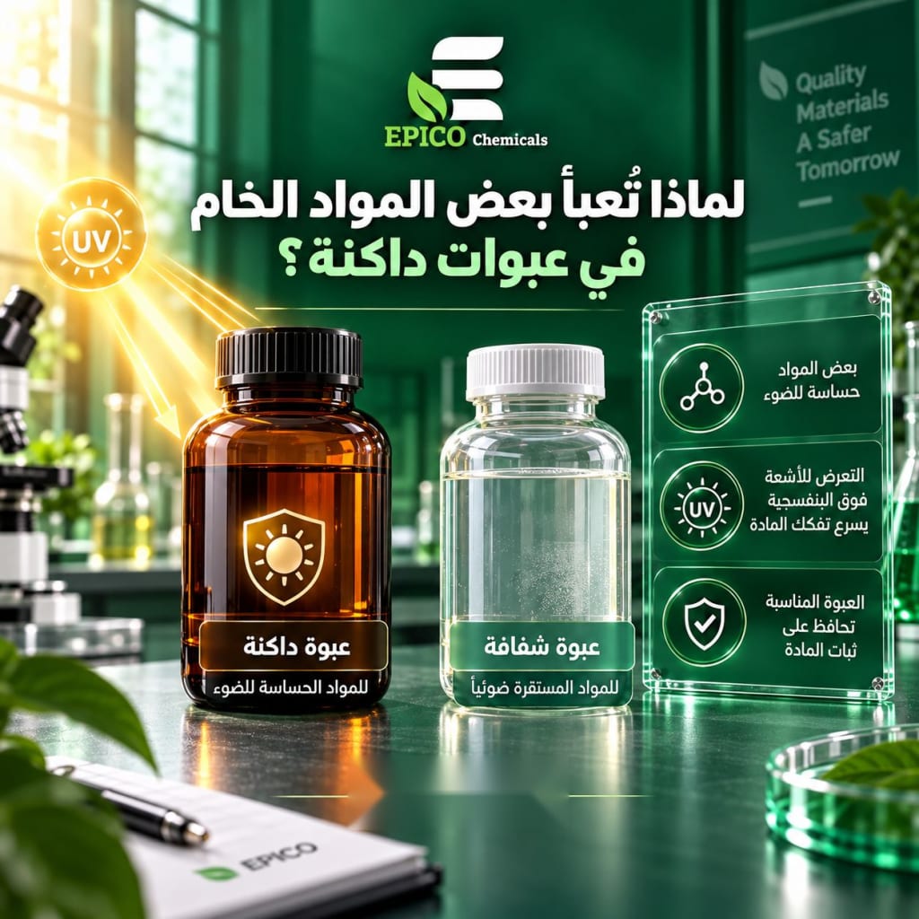  لماذا تحتاج بعض المواد الفعالة عبوات داكنة اللون؟