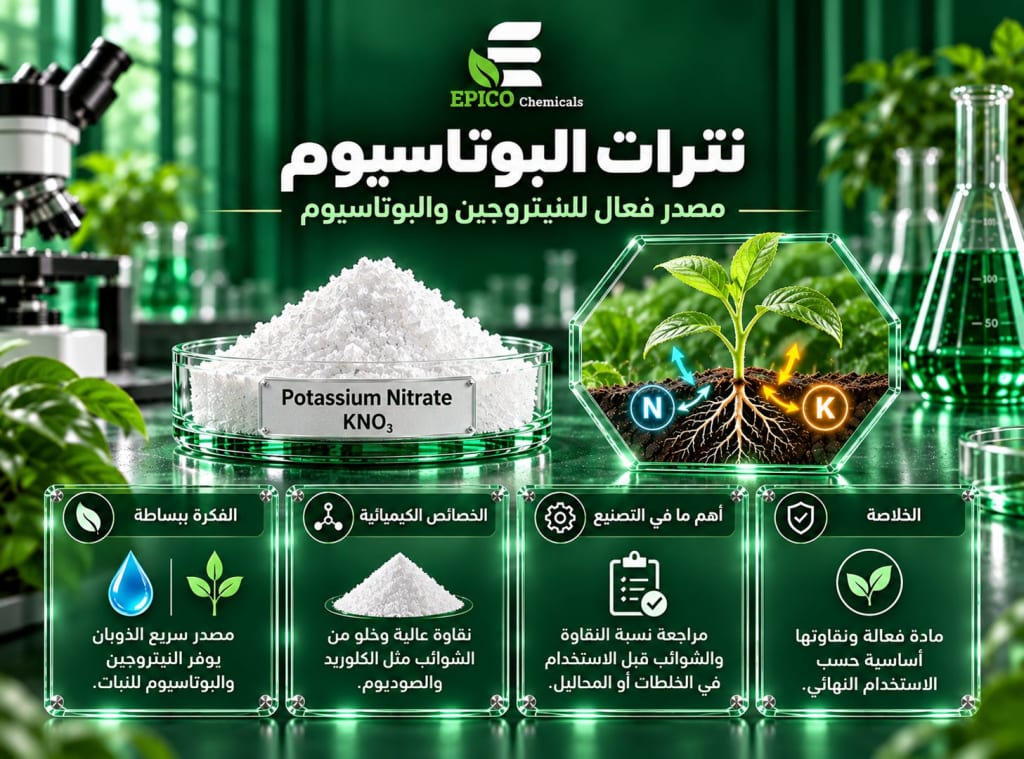 نترات البوتاسيوم كمادة خام: بين التسميد والاستخدام الصناعي