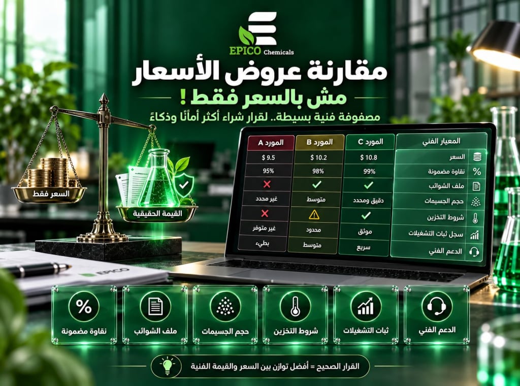 كيف تبني مصفوفة مقارنة فنية بين عروض أسعار من أكثر من مورد؟
