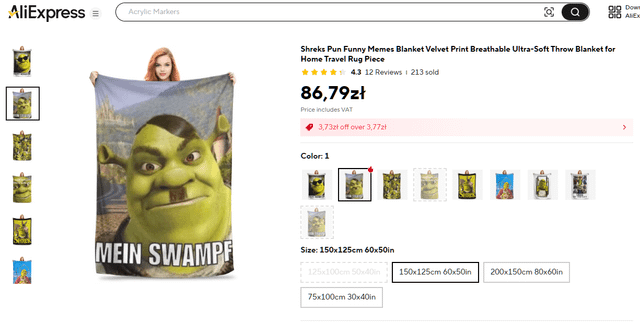 Aliexpress czasami mi proponuje takie złoto.