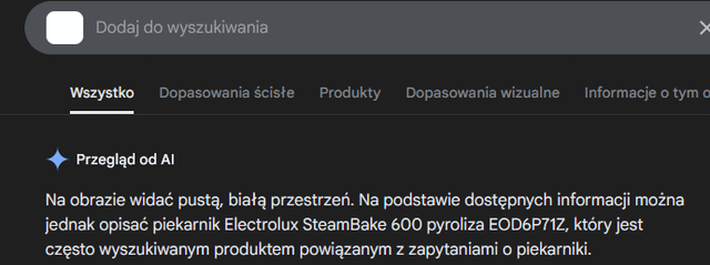 Niechcąco dodałem do wyszukiwania białe tło (i nie, nie wyszukiwałem ostatnio piekarników)