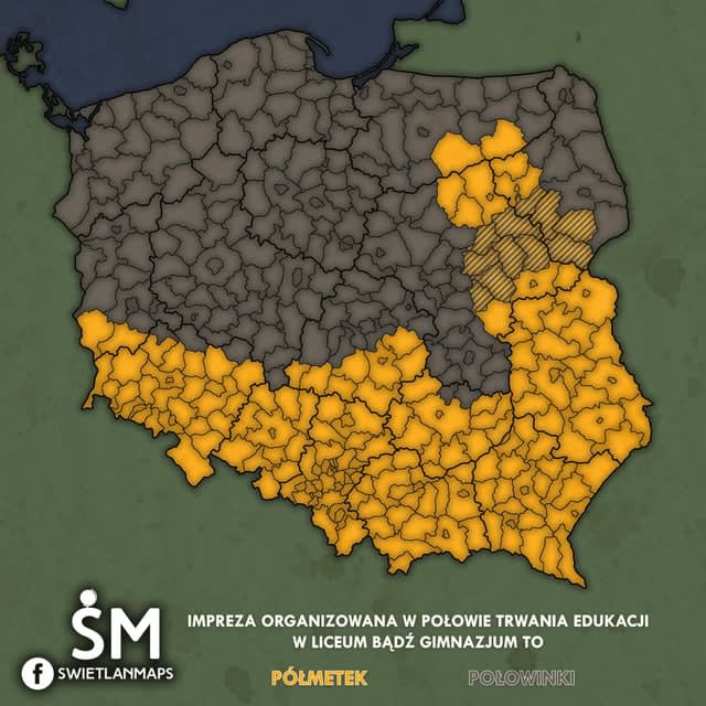 dowiedziałem się dzisiaj, że w północnej części Polski na półmetek mówi się połowinki