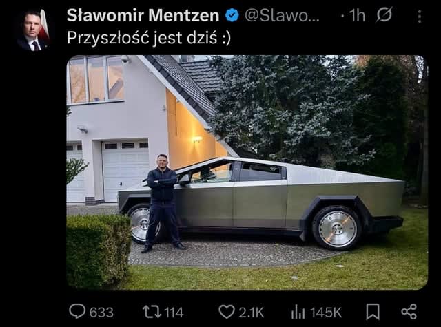 Sławomir Mentzer kupuje Cybertrucka – hipokryzja w elektromobilności?
