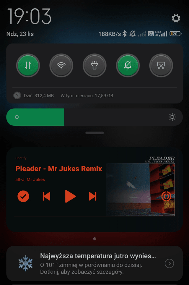 Oho! Jutro o 101 stopni zimniej.