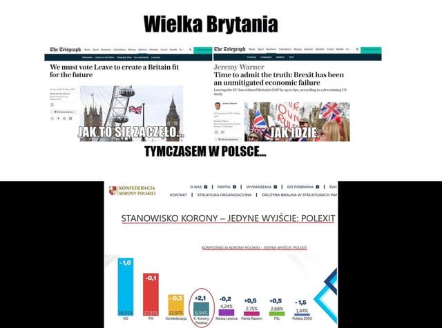 Historia brexitu na bazie artykułów z The Telegraph, a sprawa polska