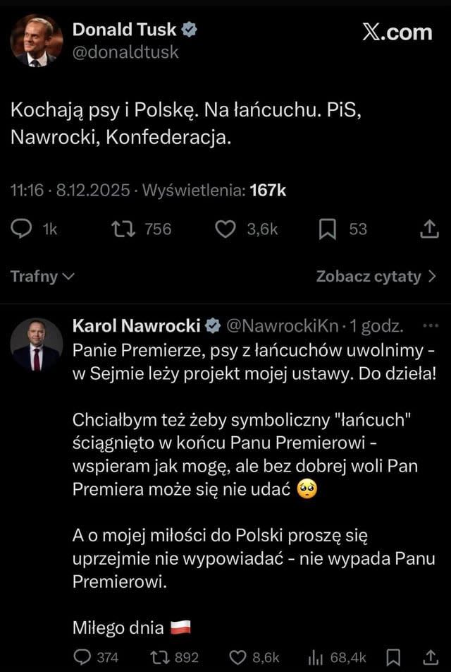Prezydent zrobił ratio Premierowi