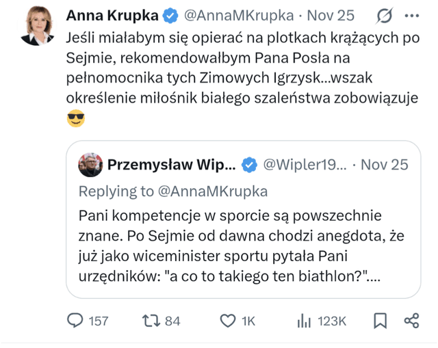 O jakim białym szelaństwie Wiplera ona pisze?