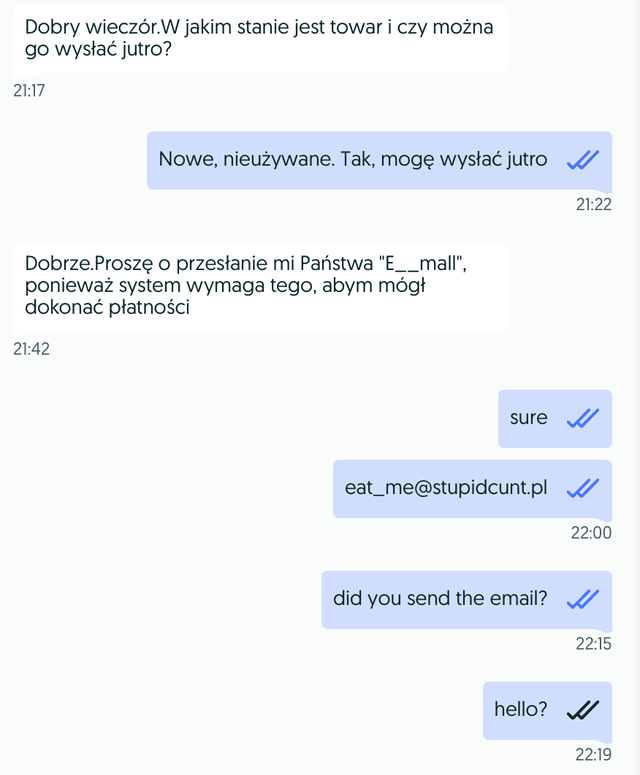 I was trying to sell something on OLX, but my potential customer stopped responding. What did I do wrong? How would you deal with this situation?