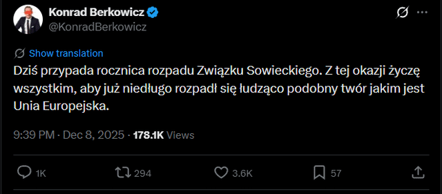 Bosak zaraz znowu będzie musiał się w mediach tłumaczyć, że oni wcale nie chcą wychodzić z Unii Europejskiej, tylko merytorycznie walczą z jej pomysłami