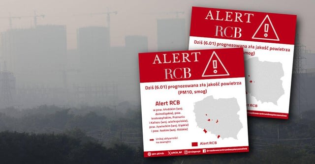 Alert RCB dla części Polski. "Unikaj aktywności na zewnątrz"