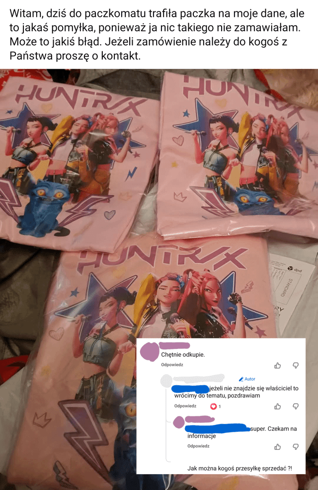 Odbieranie cudzych paczek z paczkomatów