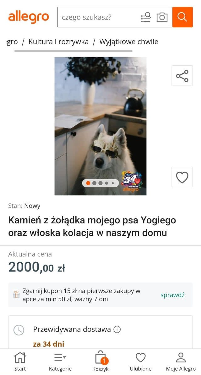 Kolacja spoko, ale po co ten kamień..