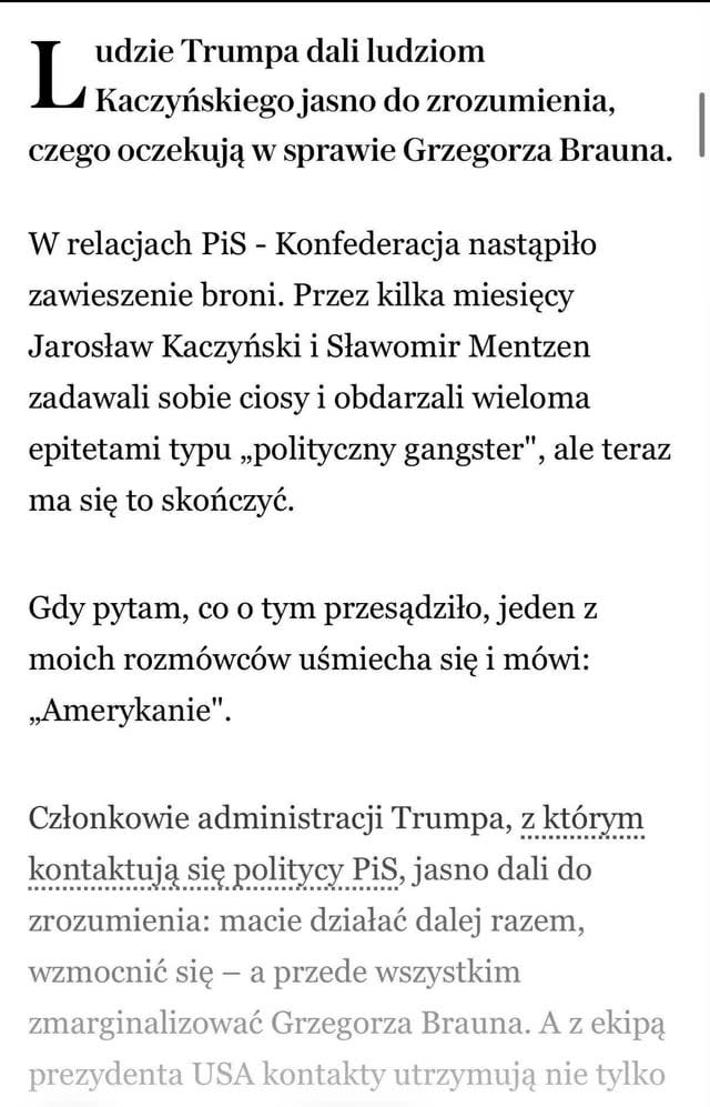 Amerykańskie wsparcie dla PiSu i Konfederacji