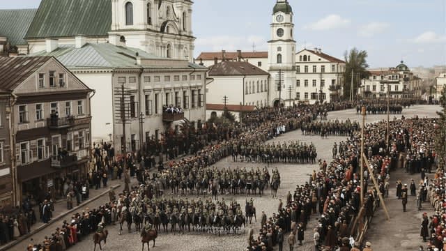 Polish Army Parade in Mińsk (Modern day Belarus) 1919.