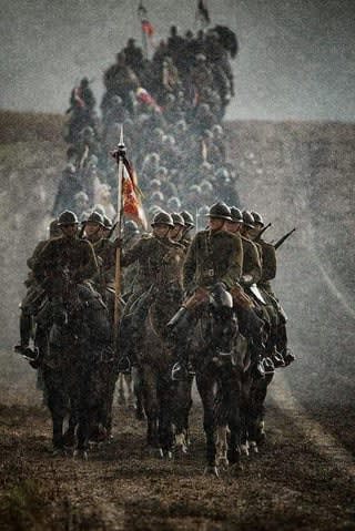 Polish cavalry from the reenactment of the Battle of Krajanka.