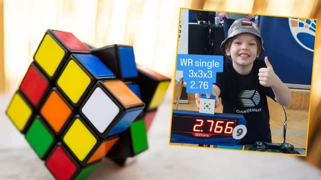 A 9-year-old Polish boy has set a new world record for solving the Rubik’s Cube - 2.76 seconds
