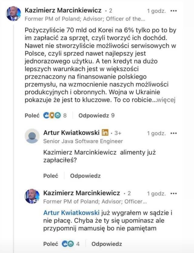 Marcinkiewicz choose violence