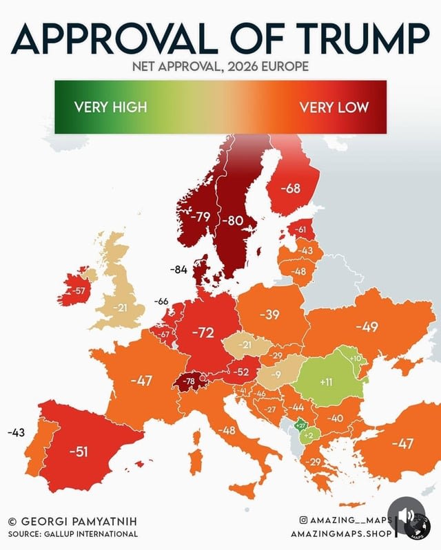 Trump approval in Europe