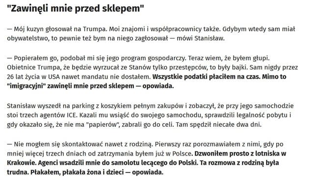 Goodbye USA! Polak po 26 latach został deportowany. "Widziałem, jakimi ludźmi są agenci ICE"