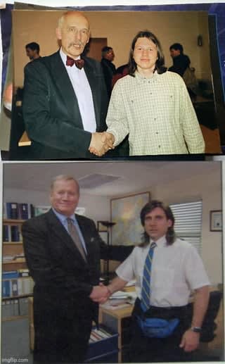 Young Sławomir Mentzen with Janusz Korwin-Mikke