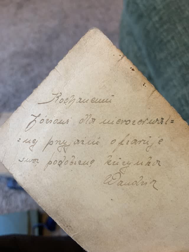 Translate back of old photo