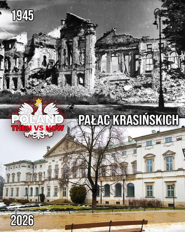 Pałac Krasińskich - Warsaw 1945