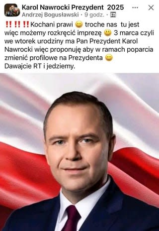 W ramach prezentu urodzinowego dla Prezydenta możecie ustawić sobie jego zdjęcie na profilowym.