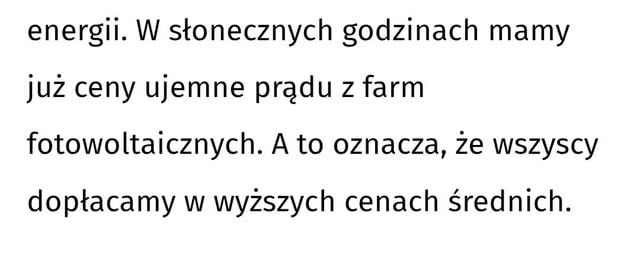Czarnek: "cheap electricity from solar panels raises the average price of electricity"