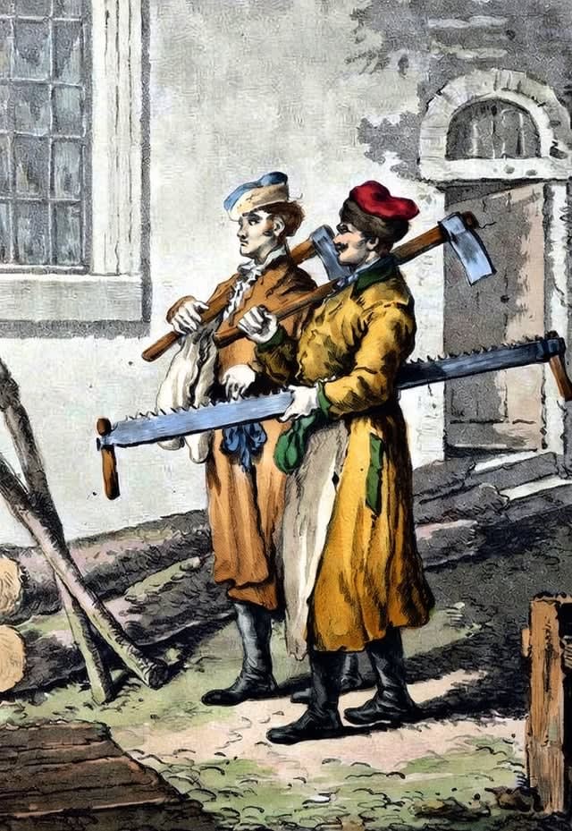 Peasant lumberjacks - J.P Norblin (1820)