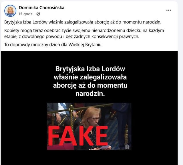 Kolejny popularny prawicowy fejk - aborcja w UK