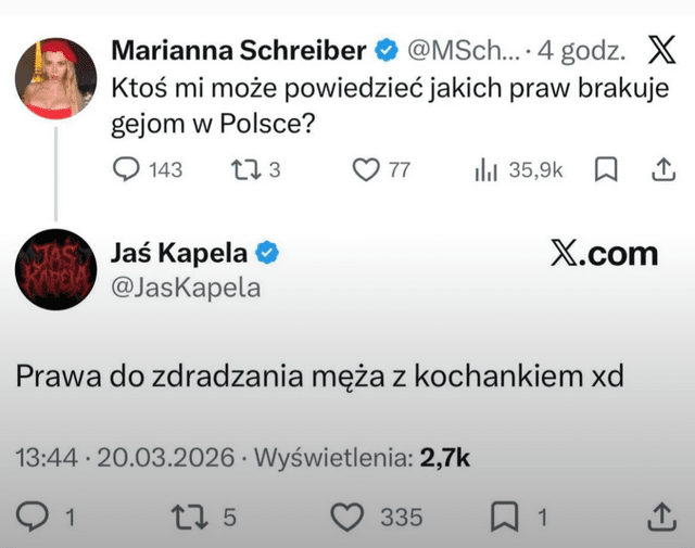 Marianna Schreiber pyta, jakich praw brakuje osobom homoseksualnym w Polsce.