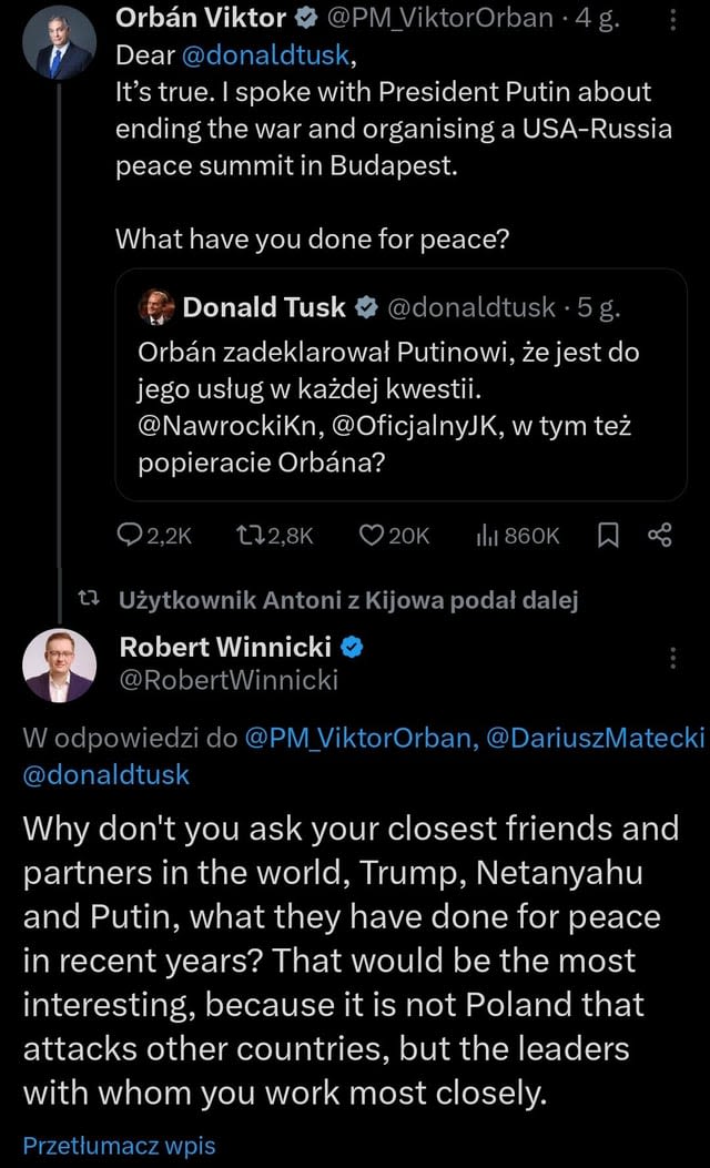 Piekło zamarzło, Winnicki broni Tuska xD