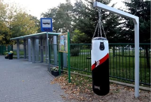 A bus stop in Trzebież, Poland kept getting destroyed by vandals. Local mayor installed a punching bag next to it. Vandalism stopped completely. Makes you think.